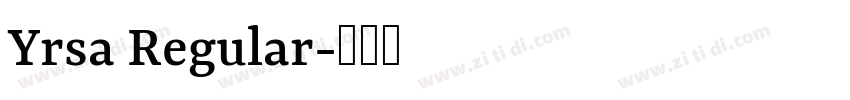 Yrsa Regular字体转换